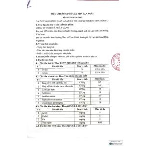 TCB cà phê vàng phin giấy Arabica Yellow