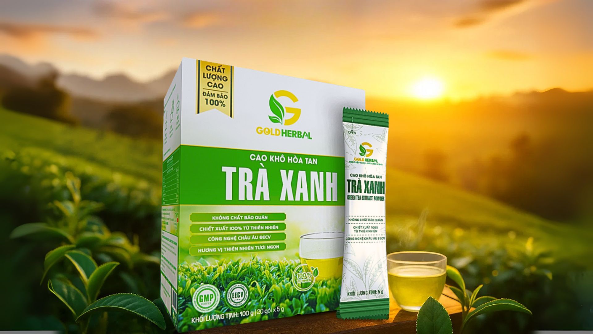Cao Khô Hòa Tan Trà Gold Herbal - thương hiệu uy tín